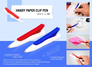 L106 – Handy Paper Clip Pen (2 In 1)