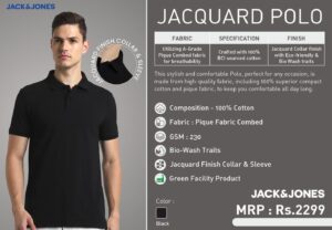 JACK & JONES Jacquard Polo T-Shirt